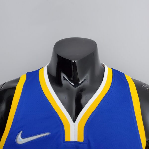 75th Anniversary Golden State Warriors Thompson #11 Mexico Edition Blue NBA Jersey - Image 9