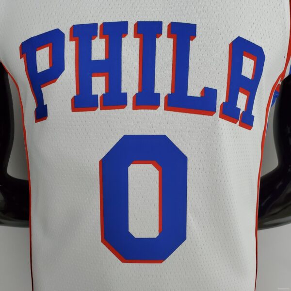 75th Anniversary Philadelphia 76ers MAXEY#0 White NBA Jersey - Image 9