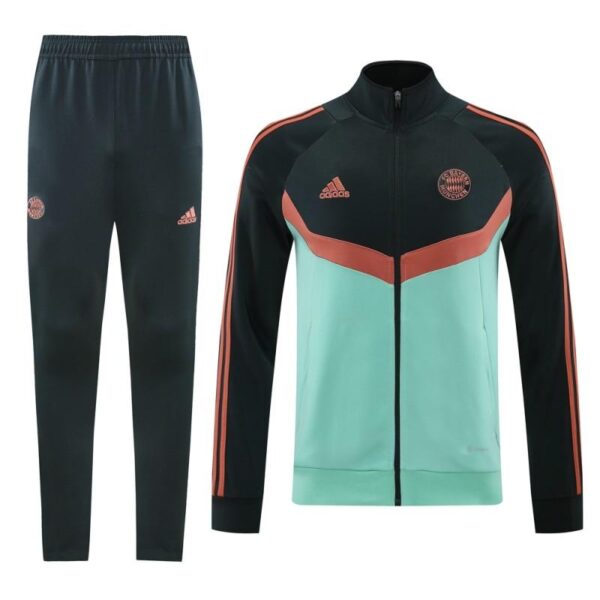 24/25 Bayern Munich Black/Green Full Zipper Jacket +Long Pants - Image 18