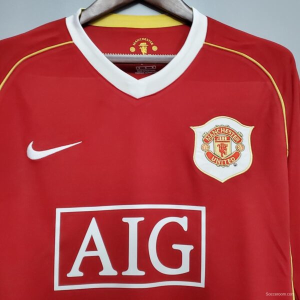 Retro 06/07 Manchester United Long sleeve home Soccer Jersey - Image 8