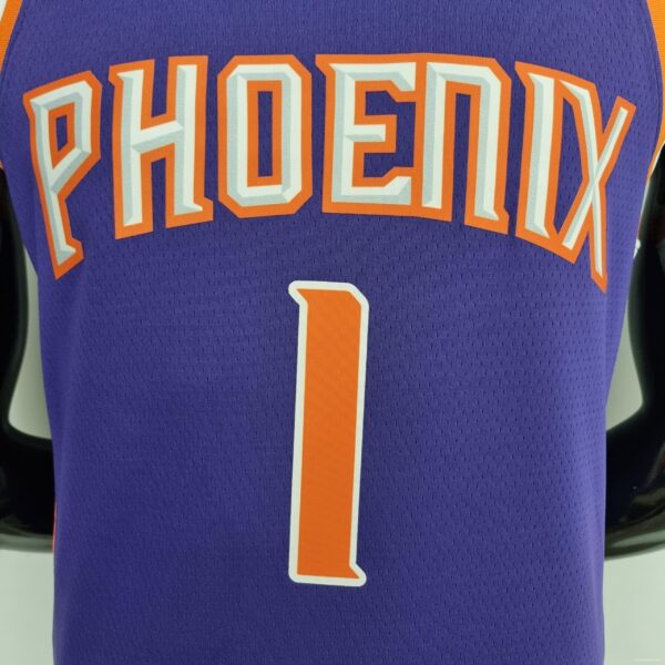 75th Anniversary Booker #1 Phoenix Suns Purple NBA Jersey - Image 7