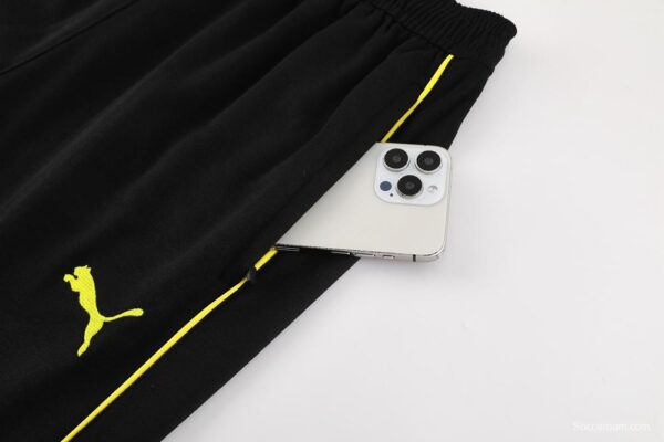 24/25 Borussia Dortmund Black Hoodie Full Zipper Jacket +Long Pants - Image 4