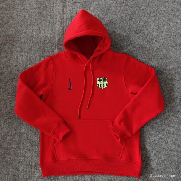 24/25 Barcelona Navy/Red/Black/Beige/Grey Hoodie WIth Black Badge - Image 4