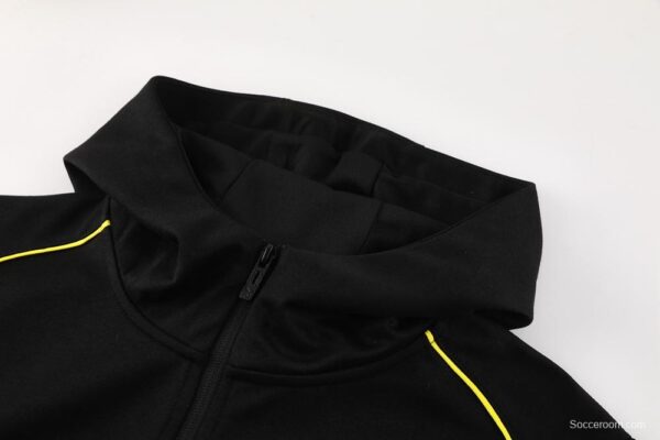 24/25 Borussia Dortmund Black Hoodie Full Zipper Jacket +Long Pants - Image 11