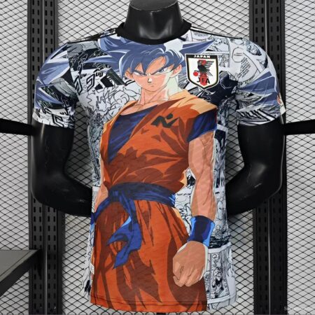 Player Version 2025 Japan White with Dragon Ball Goku Graphic Jersey