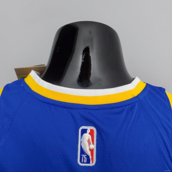 75th Anniversary Golden State Warriors Thompson #11 Mexico Edition Blue NBA Jersey - Image 2