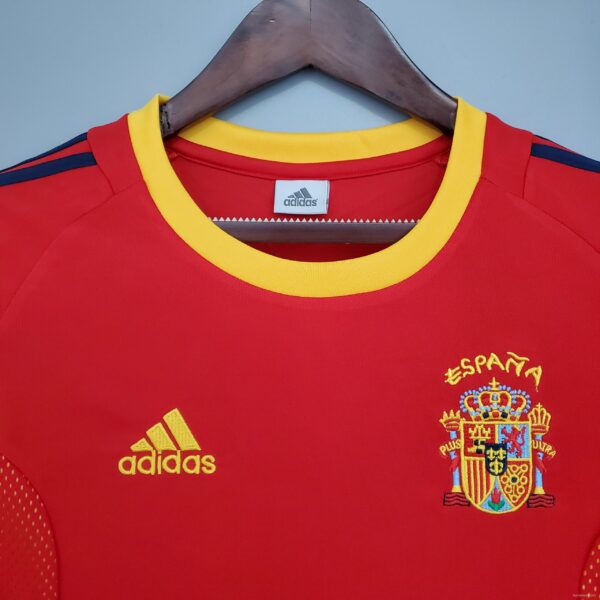 Retro Spain 2002 home Soccer Jersey - Image 3