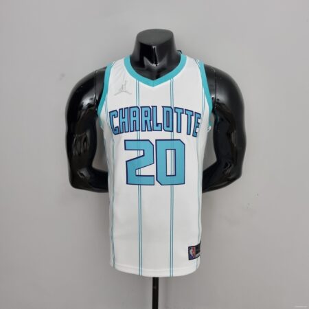 75th Anniversary Hayward #20 Charlotte Hornets White NBA Jersey