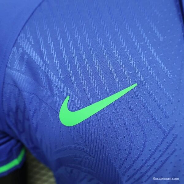25/26 Player Version Brazil POLO Blue Jersey - Image 6