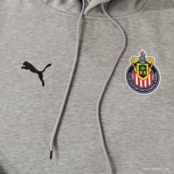 24/25 Chivas Guadalajara Navy/Red/Black/Beige/Grey Hoodie WIth Black Badge - Image 10