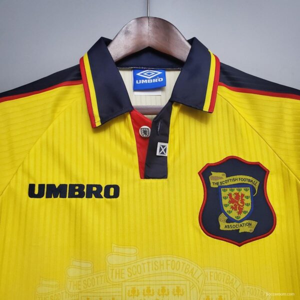 Retro Scotland 96/98 Yellow Soccer Jersey - Image 9