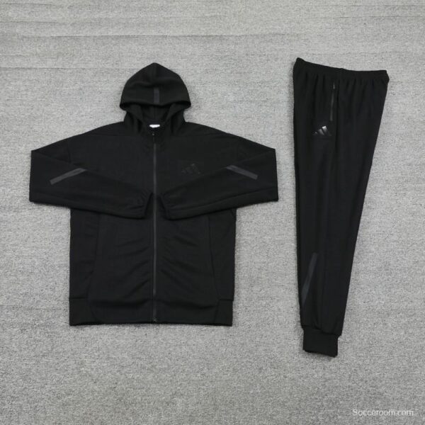 2024 Adidas Black Hoodie Full Zipper Jacket +Long Pants - Image 11