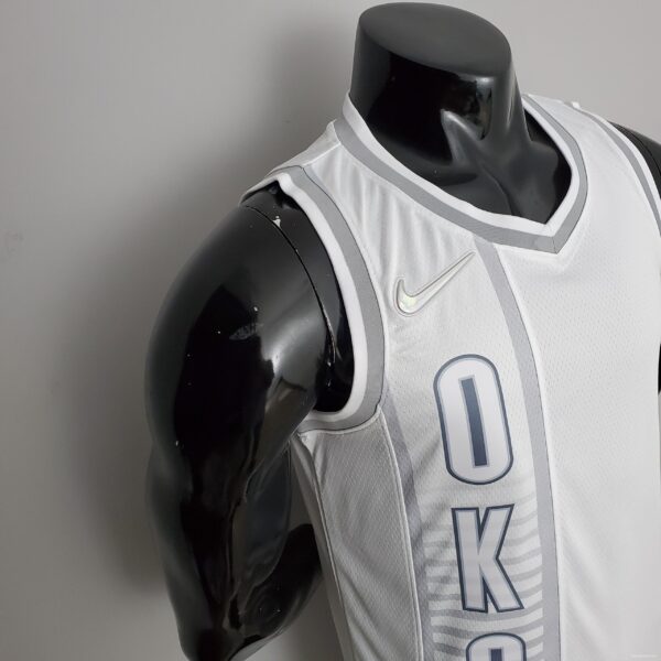 75th Anniversary 2202 Season Oklahoma City Thunder ANTHONY#7 City Edition White NBA Jersey - Image 5