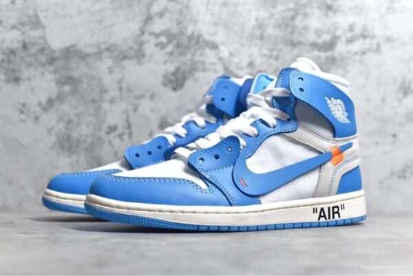 Air Jordan 1Retro High Off-White University Blue UNC - Image 2