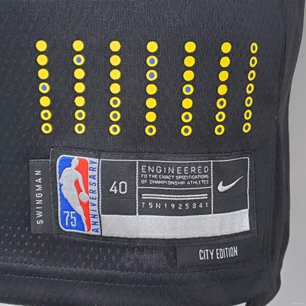 2022 75th Anniversary Golden State Warriors TOSCANO#95 Mexico Edition Black NBA Jersey - Image 5