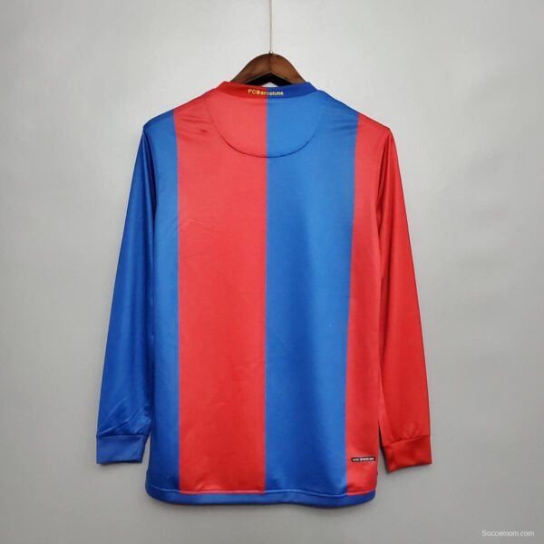 Retro Barcelona 06/07 Long sleeve home Soccer Jersey - Image 6