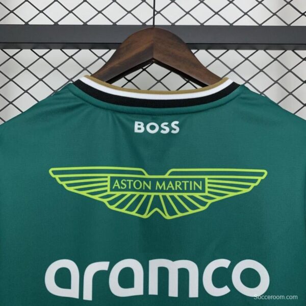 2025 F1 Formula Aston Martin Green ARAMCO #14 T-Shirt - Image 2