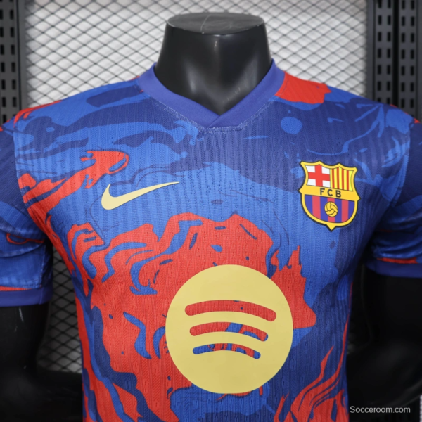 25/26 Player Version Barcelona Blue Flame Special Edition Jersey - Image 3