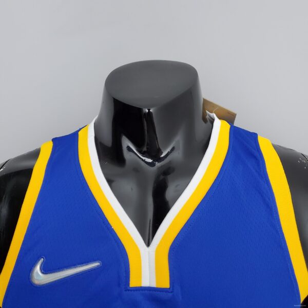 Retro 75th Anniversary Golden State Warriors CURRY#30 Mexico Blue NBA Jersey - Image 6