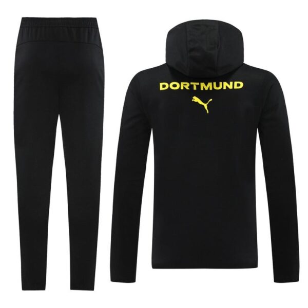 24/25 Borussia Dortmund Black Hoodie Full Zipper Jacket +Long Pants - Image 14