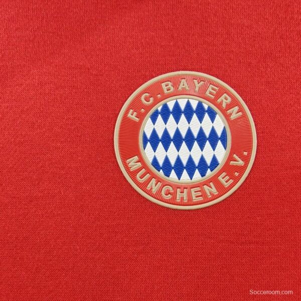 24/25 Bayern Munich Navy/Red/Black/Beige/Grey Hoodie WIth Black Badge - Image 4