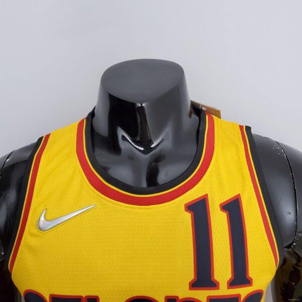 75th Anniversary 2202 Season Atlanta Hawks City Edition Yellow NBA Jersey - Image 5