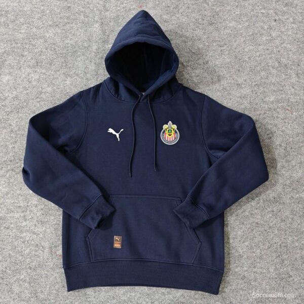 24/25 Chivas Guadalajara Navy/Red/Black/Beige/Grey Hoodie WIth Black Badge - Image 7