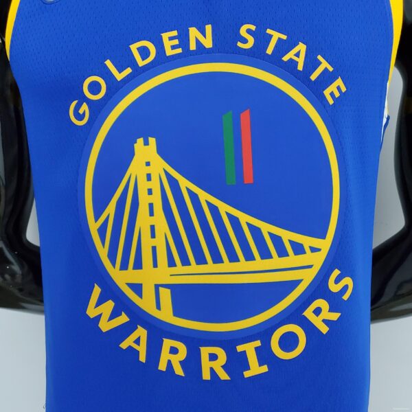 75th Anniversary Golden State Warriors Thompson #11 Mexico Edition Blue NBA Jersey - Image 10