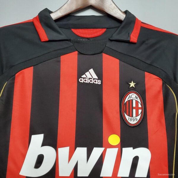Retro 06/07 AC Milan Long sleeve home Soccer Jersey - Image 8