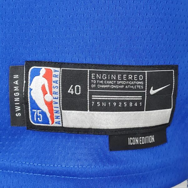 75th Anniversary Golden State Warriors Thompson #11 Mexico Edition Blue NBA Jersey - Image 5