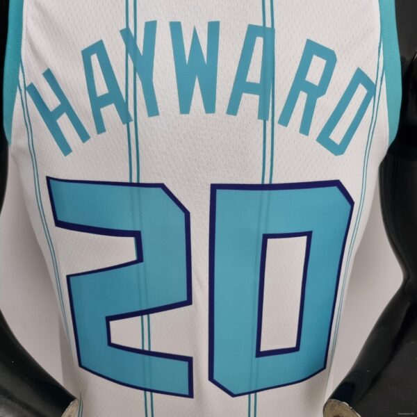 75th Anniversary Hayward #20 Charlotte Hornets White NBA Jersey - Image 3