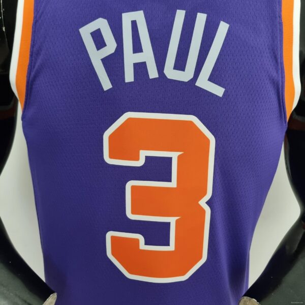 75th Anniversary Paul #3 Phoenix Suns Purple NBA Jersey - Image 3