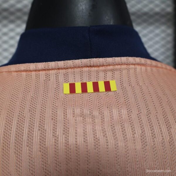 Player Version 25/26 FC Barcelona Pink 125Th Anniversary Jersey with Spotify Sponsor and Navy Blue Accents - Image 5