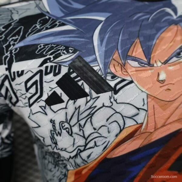 Player Version 2025 Japan White with Dragon Ball Goku Graphic Jersey - Image 7