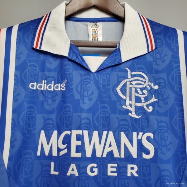 Retro 96/97 Rangers home Soccer Jersey - Image 9