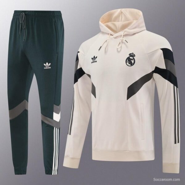 24/25 Real Madrid Light Yellow Hoodie Jacket +Long Pants - Image 15