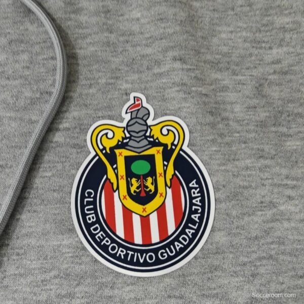 24/25 Chivas Guadalajara Navy/Red/Black/Beige/Grey Hoodie WIth Black Badge - Image 9