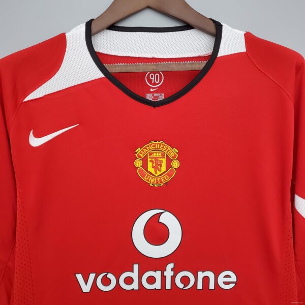 Retro Manchester United long sleeve 04/06 home Soccer Jersey - Image 10