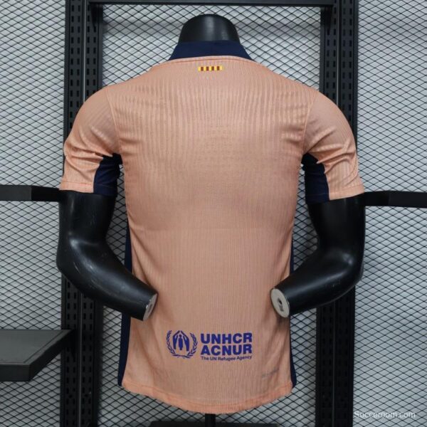 Player Version 25/26 FC Barcelona Pink 125Th Anniversary Jersey with Spotify Sponsor and Navy Blue Accents - Image 4