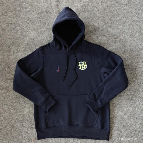 24/25 Barcelona Navy/Red/Black/Beige/Grey Hoodie WIth Black Badge - Image 2