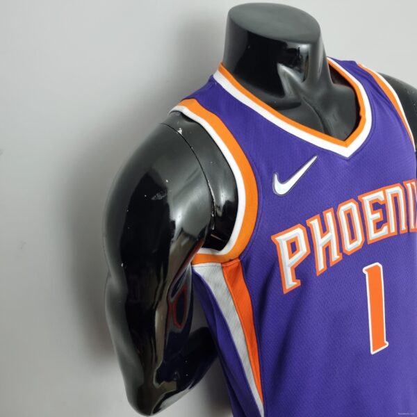 75th Anniversary Booker #1 Phoenix Suns Purple NBA Jersey - Image 4