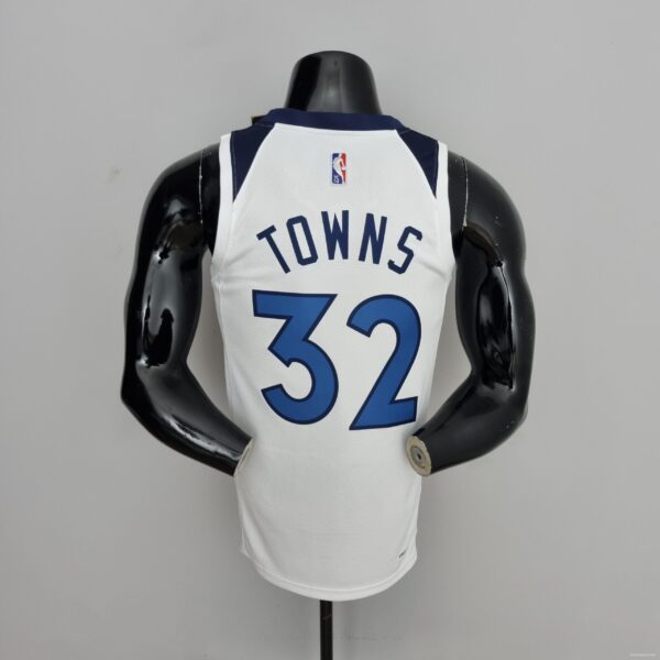 75th Anniversary Minnesota Timberwolves TOWNS#32 Royal White NBA Jersey - Image 8
