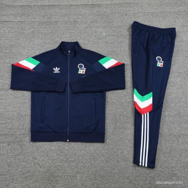 2024 Italy Blue Full Zipper Jacket +Long Pants - Image 13