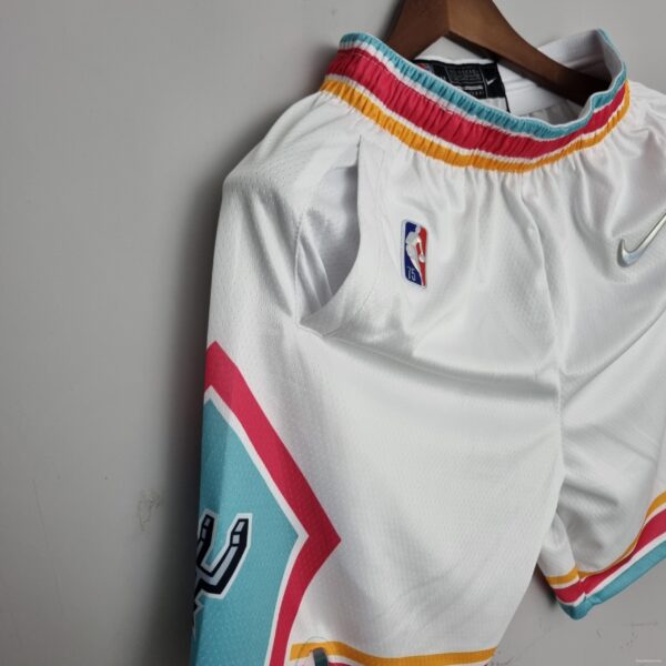 2022 San Antonio Spurs Urban Edition calção branco NBA - Image 4
