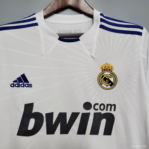 Retro Real Madrid 10/11 Long sleeve home Soccer Jersey - Image 4