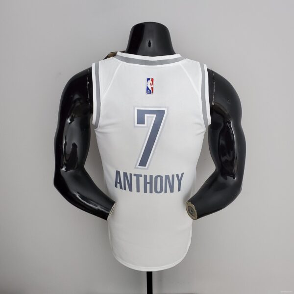 75th Anniversary 2202 Season Oklahoma City Thunder ANTHONY#7 City Edition White NBA Jersey - Image 4