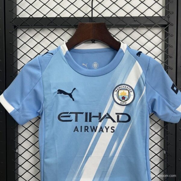 25/26 Kids Manchester City Home Size 16-28 Jersey - Image 4
