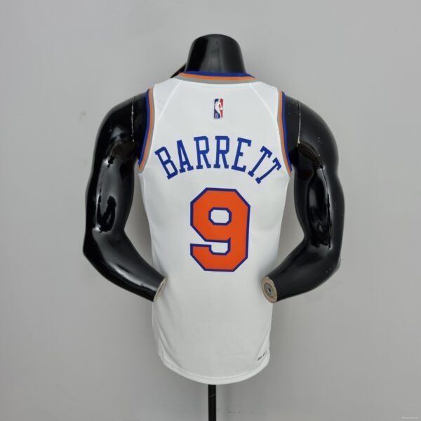 75th Anniversary Barrett #17 New York Knicks White NBA Jersey - Image 9