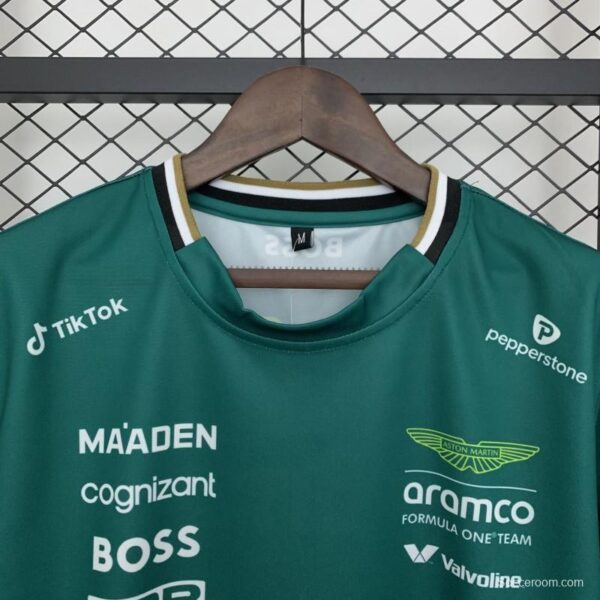 2025 F1 Formula Aston Martin Green ARAMCO #14 T-Shirt - Image 9