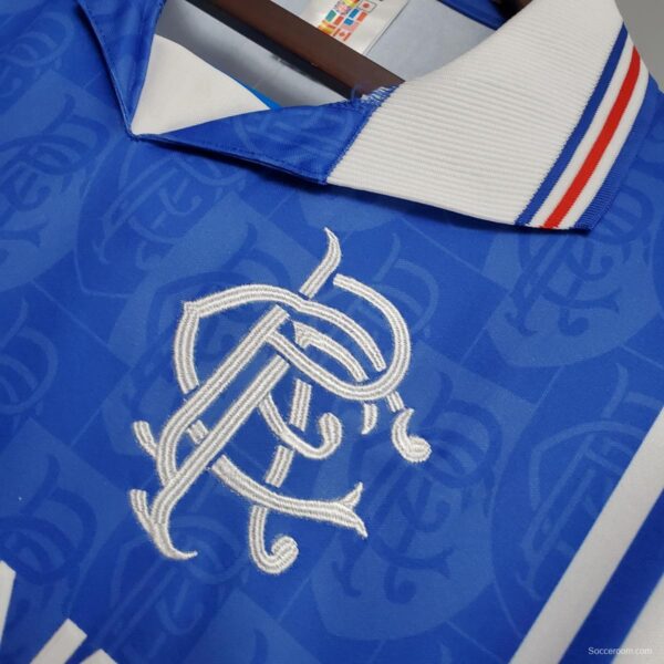 Retro 96/97 Rangers home Soccer Jersey - Image 8